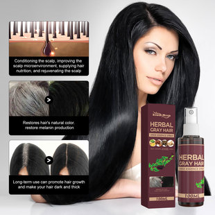 SouthMoon Herbal Black Hair Liquid Polygonum Multiflorum Herbal Essence Moisturizing Hair Care Black Hair Condiment Liquid