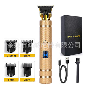 Cross-border electric hair clipper oil head electric clipper metal T-tooth carving bald hair clipper USB electric oil head Clipper