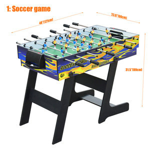 5-in-1 multifunctional folding pool table children's home standing football table table tennis bowling shuffleboard