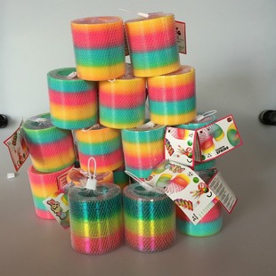 Children's toy stalls luminous elastic rainbow ring creative small gifts manufacturers supply