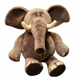 Cross-border in stock elephant plush toys creative bean eyes adorable elephant dolls cross-border children's day small gifts wholesale