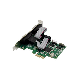 Плата расширения последовательного порта PCIE 4-портовый 9-контактный DB9 WCH384 стабильный чип RS232 интерфейс COM
