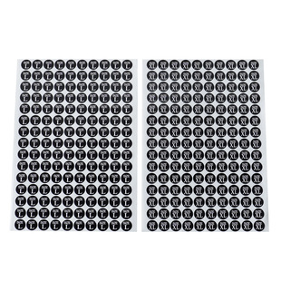 Factory wholesale round clothing size sticker sticker printed black PVC sticker custom