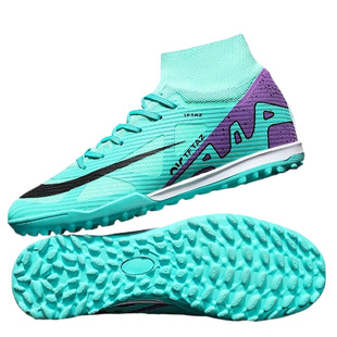 Cross-border World Cup Messi X10 Putian Flying Weaving Football Shoes Men's High-top Spikes TF Broken Nails Grass Training Exercise