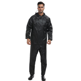 Factory wholesale split raincoat rain pants set adult thick fashion reflective outdoor labor raincoat printable