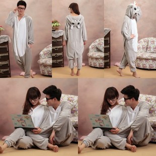 Cross-border New Cartoon Animal Conjoined Pajamas Panda Couple Home Men and Women Can Wear Outfit Mixed Batch