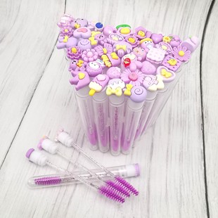 A variety of cartoon tube mascara brush replaceable mascara brush with tube crystal mascara brush with tube eyelash brush wholesale