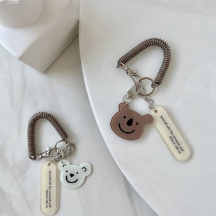 Ins Keychain Small Backpack Hanging Ornaments Girl's Heart Headset Protective Case Cute Chain Spring Anti-lost Couple Source Factory