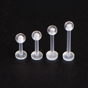 in stock wholesale acrylic transparent invisible lip nail small earring cross-border explosion round ball thread ear bone nail Amazon