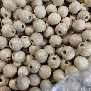 Colorful Wooden Beads DIY Crafts Wooden Toys with Holes Scattered Beads Flower Rod Round Beads Zero Wholesale Jewelry Accessories