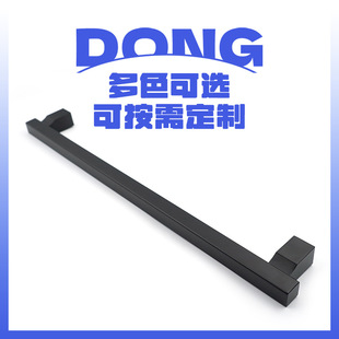 Black Nordic style simple door solid handle stainless steel framed door Hotel KTV wooden door handle