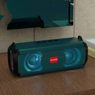 Speaker LED luminous Bluetooth speaker strap outdoor diaphragm transparent double speaker stereo Bluetooth speaker