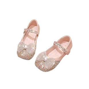 Girls Shoes Children Princess Small Leather Shoes 2024 New Spring Autumn Summer Baby Crystal Shoes Small Leather Shoes