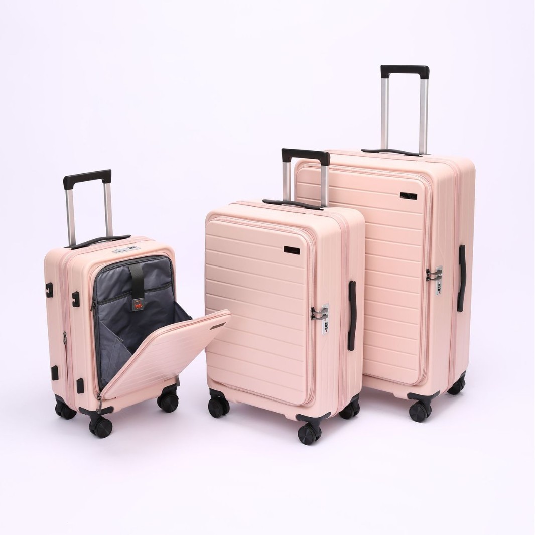 Customized Multifunctional Suitcase with Front Opening, Travel Suitcase, 20inch Carry-On Suitcase, Waterproof Trolley Case, 2025 New Model