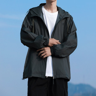 Men's Summer Thin Mountain Style Retro Trendy Brand Loose Casual Sports Jacket Top Outdoor Sports Sunscreen Coat