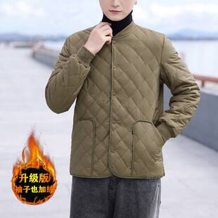 Men's cotton-padded coat inner container new autumn and winter fleece-lined thickened down cotton-padded jacket collarless wear cold-proof warm small cotton-padded jacket