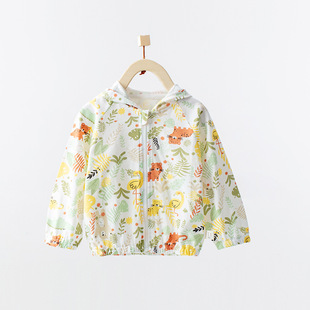 Baby boys' and girls' sun protection clothing thin pure cotton summer long-sleeved air conditioning clothing baby coat children's sun protection clothing coat
