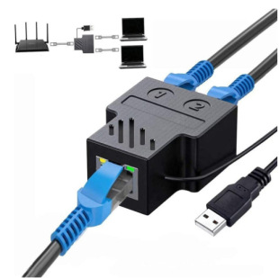 RJ45 Gigabit Network Distributor Network Cable 1-3 Broadband Network Routing Route 1-2 Distributor Adapter