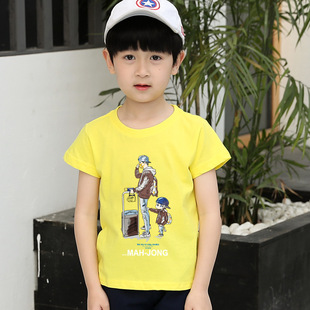 Baby T-shirt children's clothing boys short sleeve shirt children's clothing summer boys combed cotton T-shirt a generation of hair