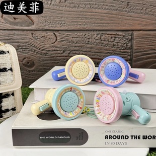 Cartoon mini recording trumpet keychain plastic loud speaker schoolbag pendant children's toys wholesale