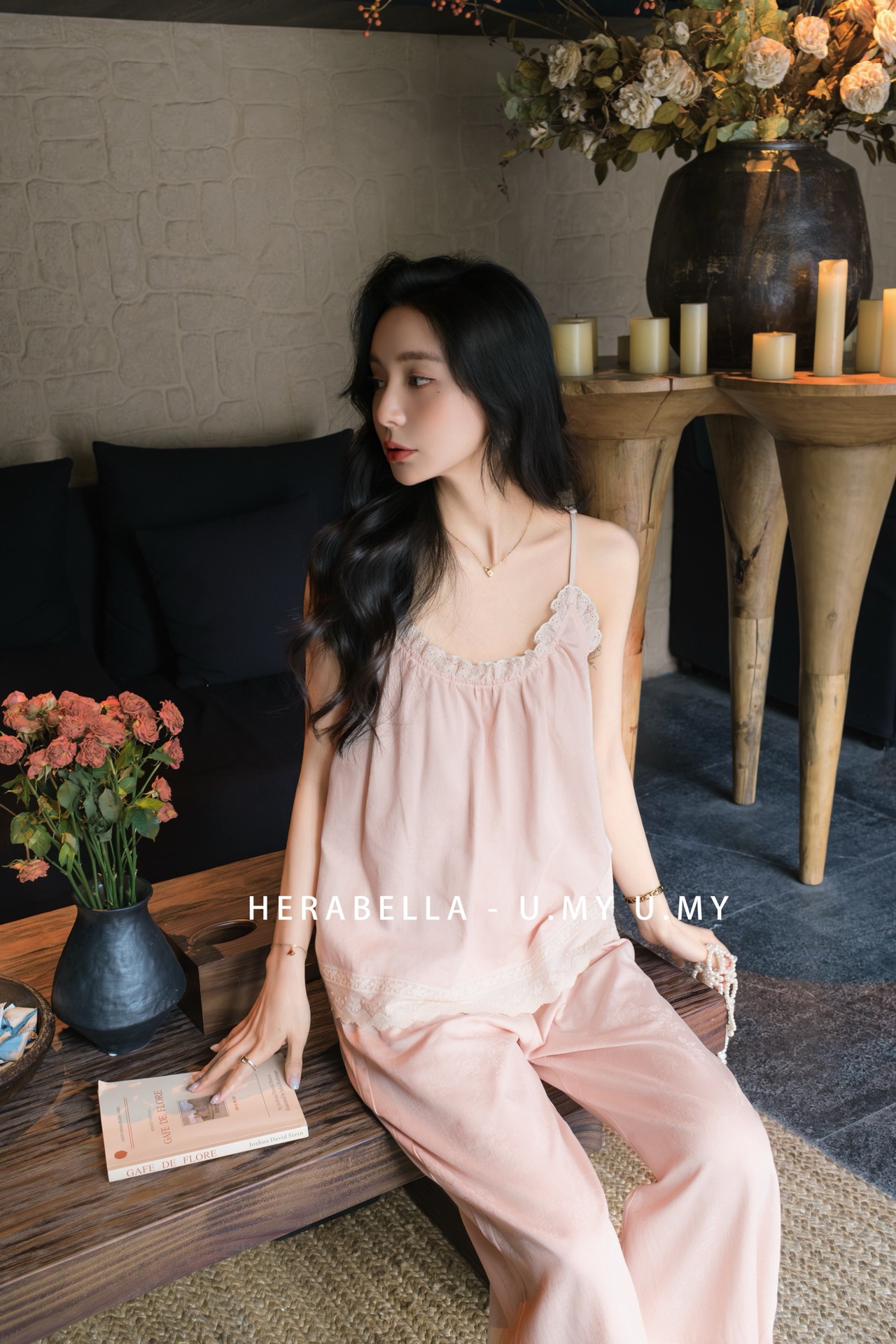 Ailei's New Pajamas for Women, Summer Thin Style, Sweet Lace Suspenders, Home Clothes, Simple Solid Color Sleeveless Set