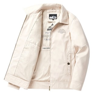 2024 New Cotton Dress Men's Coat Spring and Autumn Lapel Top Loose Casual Men's Business Jacket for Youth