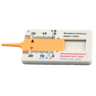 Plastic tread gauge tire pattern depth gauge vernier depth caliper depth meter 0-20mm tread sheet