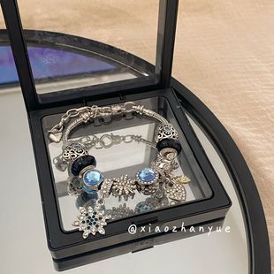 Классические горячие продажи Роскошный серебряный браслет с бриллиантами Ice Linghua подвеска браслет шарм ручной одежды женская фабрика спот оптом