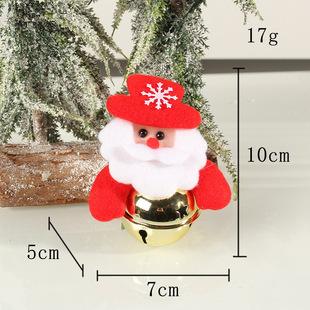 Hong Kong Love Christmas Tree Doll Bell Pendant Cartoon Christmas Snowman Holding Bell Decorations Christmas Accessories Wholesale