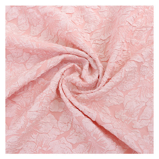 Spot woven jacquard fabric lily three-dimensional embossed fabric women's clothing children's dress Hanfu jacquard bubble
