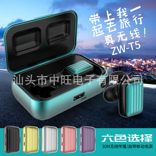 Creative travel box TWS Bluetooth headset 5.0 wireless earplug mobile power horn in-ear sports cross-border explosion