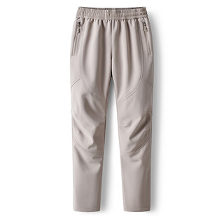 Men's and women's winter fleece-lined thickened waterproof windproof outdoor warm mountaineering pants soft shell cold-proof fleece pants
