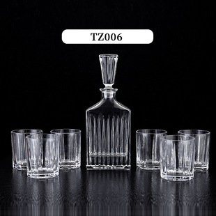 Whiskey Cup suit European crystal glass household light luxury foreign wine storage bottle brandy creative wine pot wine bottle