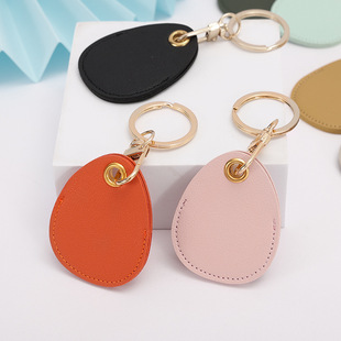 Community Access control card cover water drop PU leather keychain card holder elevator induction protective cover bus card cover wholesale