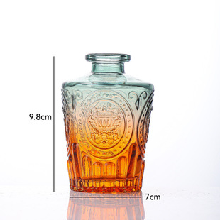 Simple relief creative glass vase transparent flower suit hydroponic flowers hydroponic plant living room decorative vase