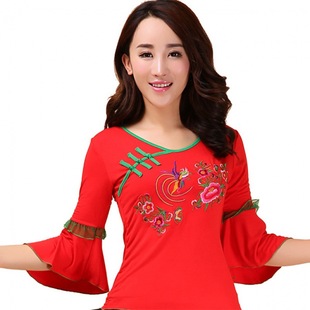 UNMUN Flower Butterfly Новый танцевальный костюм модельский вышивка расклешенные рукава танцевальный костюм с блестящими юбками