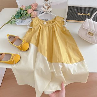 Girls Little Black Dress Summer Korean Style Little Girl Suspender Skirt Baby Girl Mesh Tutu Skirt Kidsren's Sleeveless Princess Dress