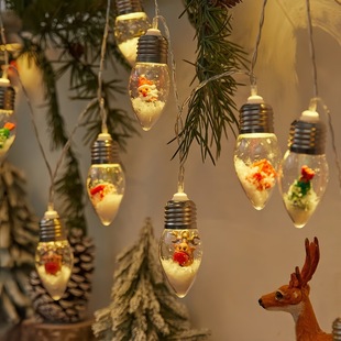 New Christmas led bulb decorative lights Santa Claus snowman Christmas tree room layout window lights string