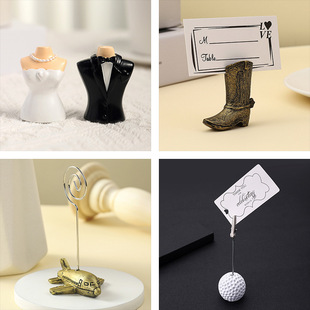 Simple Message Holder Metal Note Card Holder Creative Shape Photo Holder Card Holder Desktop Card Holder Banquet Number Plate Holder