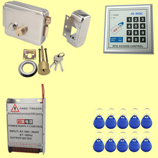 1073 brushed electronic control smart door lock card password access control machine suit lock wireless remote control lock building intercom lock