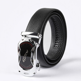 First layer pure cowhide belt men's leather automatic buckle 2023 new men's belt business young brand pants belt