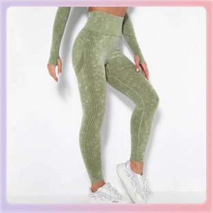 ✅in stock European and American Internet Popular Seamless Washing Moisture Absorption Sexy Peach Hip Sweat Yoga Pants Sports Fitness Pants Base