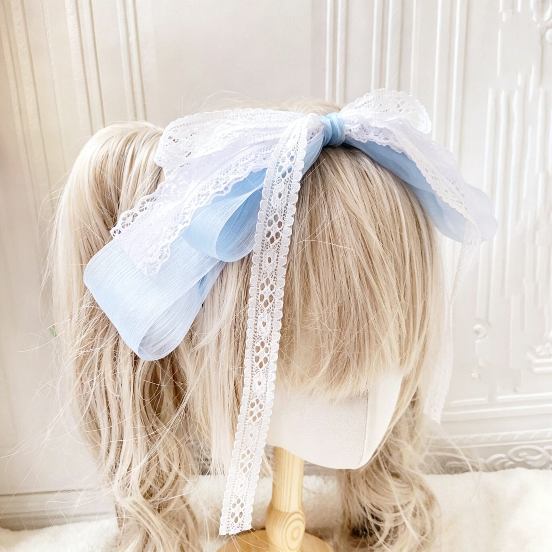 Exclusive Lolita Lace Ribbon Headband for Soft Girls, Sweet and Versatile Style for Everyday Outings, Super Fairy-Like Hair Accessory