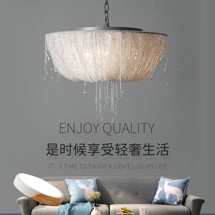 Factory American tassel crystal guest restaurant chandelier Nordic duplex stairwell clothing store creative villa wine cross-border
