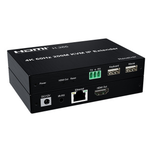 Производитель 4K KVM200M Удлинитель 4K @ 60HZ H265KVM IP Удлинитель 200 м один на несколько пар
