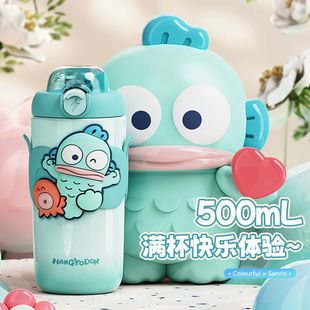 Aikesi factory genuine IP authorized Sanrio Colorful thermos cup 500mL half fish man Hello Kitty Pacha dog