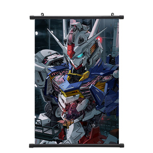 Mobile warrior Gundam hanging painting European and American cross-border scroll painting decorative painting cloth painting one-piece delivery can be used to picture wall mural