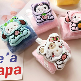 Sanrio KTcat полотенце полотенце в штучной коробке для детей милый коралловый бархат полотенце для рук детский сад подарок