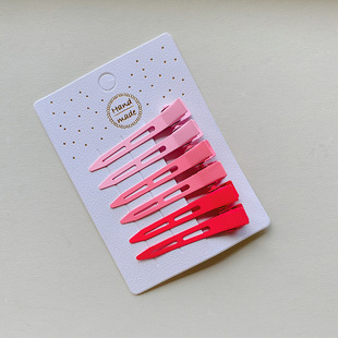 6 Pack Summer Sweet Girl Candy Color Hair Root Fluffy Clip Traceless Makeup Fixture Clip Frosted Bangs Clip Hairpin Women