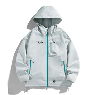 2025 Spring and Autumn New Super Hot Ins Casual Men's Fashionable Hooded Jacket Outdoor Men's and Women's 787